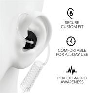 🎧 decibullz custom molded security radio surveillance earpiece set: thermo-fit design for clear acoustic tube radios with enhanced awareness logo