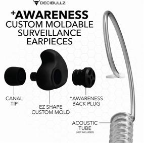 img 2 attached to 🎧 Decibullz Custom Molded Security Radio Surveillance Earpiece Set: Thermo-Fit Design for Clear Acoustic Tube Radios with Enhanced Awareness