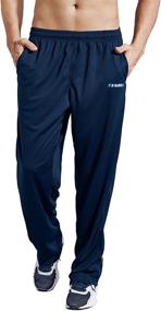 img 2 attached to 🏃 LUWELL PRO Men's Sweatpants with Pockets - Open Bottom Athletic Pants for Jogging, Workout, Gym, Running, Training