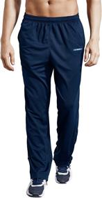 img 4 attached to 🏃 LUWELL PRO Men's Sweatpants with Pockets - Open Bottom Athletic Pants for Jogging, Workout, Gym, Running, Training