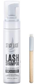 img 4 attached to Stacy Lash Big Eyelash Extension Shampoo 6.76 fl.oz / 200ml - with Brush. Eyelid Foaming Cleanser and Wash for Natural Lashes and Extensions - Paraben & Sulfate-Free. Safe Makeup & Mascara Remover. Ideal for Professional and Self-Use.