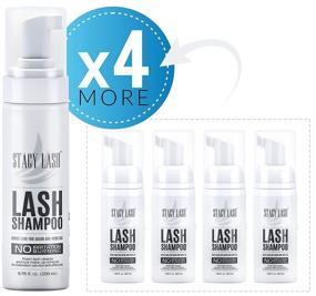 img 2 attached to Stacy Lash Big Eyelash Extension Shampoo 6.76 fl.oz / 200ml - with Brush. Eyelid Foaming Cleanser and Wash for Natural Lashes and Extensions - Paraben & Sulfate-Free. Safe Makeup & Mascara Remover. Ideal for Professional and Self-Use.