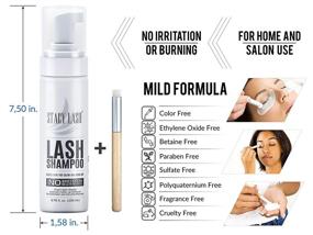 img 3 attached to Stacy Lash Big Eyelash Extension Shampoo 6.76 fl.oz / 200ml - with Brush. Eyelid Foaming Cleanser and Wash for Natural Lashes and Extensions - Paraben & Sulfate-Free. Safe Makeup & Mascara Remover. Ideal for Professional and Self-Use.