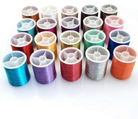 img 3 attached to 🧵 YEQIN 20 Spools Metallic Embroidery Sewing Thread Set - 60m per Spool