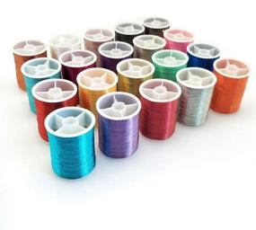 img 4 attached to 🧵 YEQIN 20 Spools Metallic Embroidery Sewing Thread Set - 60m per Spool