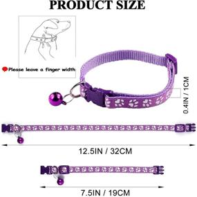 img 3 attached to 🐶 19pcs Puppy ID Collars with Bell - Adjustable 19-32cm Soft Reflective Nylon Identification Collars for Newborn Pets - Flymind