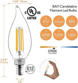 img 3 attached to 💡 Brilliantly Versatile: Candelabra Equivalent Filament Dimmable Decorative Lighting Solution