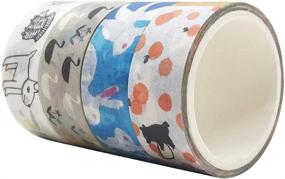 img 1 attached to EnYan 4 Rolls Washi Masking Tapes Set, Japanese Decorative Writable Rural Natural Flower Tape for DIY Crafts Arts, Ideal for Scrapbooking, Bullet Journal, Planners - Summer Autumn Theme