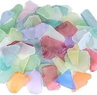 🌊 large colored sea glass for decor and craft: assorted mix with free nautical ebook logo
