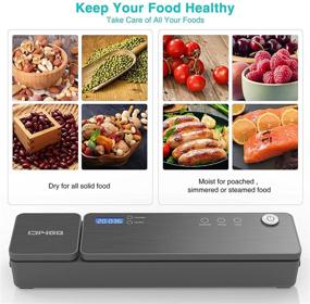 img 2 attached to 🔒 Food Vacuum Sealer Machine with Kitchen Food Scale, LCD Display, Dry Moist Food Modes, Cutter, Touch Control, Vacuum Sealer Bags for Food - Automatic Vacuum Sealer