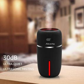 img 3 attached to 🚗 200ml Mini USB Car Humidifier - Ultrasonic Cool Mist with 7 Colors Light, Adjustable Mist Mode, Auto Shut-Off - Super Quiet for Bedroom, Home Office, Car, & Travel (Black)