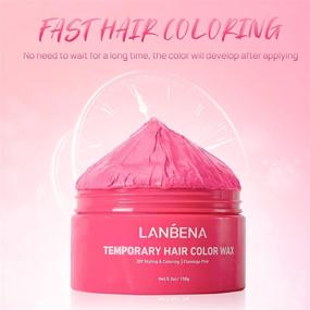 img 1 attached to 🎀 LANBENA Hair Color Wax: Temporary Flamingo Pink Dye for Men and Women - Perfect for Party, Festival, Cosplay & Halloween Hairstyles