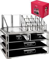 💄 kryllic vanity makeup organizer - makeup storage and display - cosmetic and jewelry holder - makeup case and organizer - makeup holders and organizers - cosmetic display boxes logo