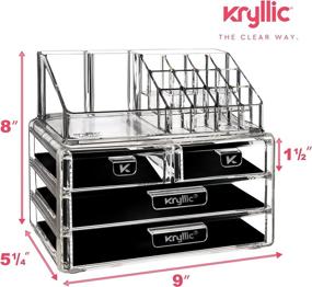 img 2 attached to 💄 Kryllic Vanity Makeup Organizer - Makeup Storage and Display - Cosmetic and Jewelry Holder - Makeup Case and Organizer - Makeup Holders and Organizers - Cosmetic Display Boxes