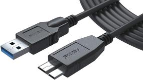 img 3 attached to 🔌 Pwr+ 6 футов кабель для синхронизации данных USB 3.0 Micro-B - совместим с внешними жесткими дисками WD-My-Passport, Seagate-Wireless Plus, LaCie Hard Drives