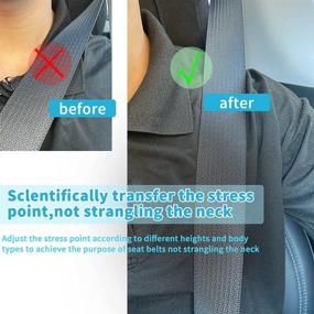 img 1 attached to Подтяжка для ремня безопасности для детей и взрослых - автоматический зажим для удобства плеч и шеи во время вождения.