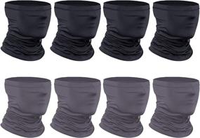 img 4 attached to 🧣 Stay Cool and Protected with our [8-Pack] Breathable Neck Gaiter Scarf for Men and Women – Ideal for Cycling, Hiking, Fishing!