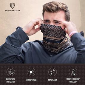 img 1 attached to 🌞 Terra Kuda Face Clothing Neck Gaiter Mask – Ultimate Protection Against Sun, Wind, Dust – Non Slip, Light & Breathable Bandana Balaclava