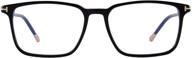 tom ford ft5607 b rectangular eyeglasses logo