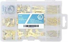 img 4 attached to 🖼️ 250PCS Picture Hanging Kit - Wall Picture Hangers, Hooks (75Ib to 10Ib), D Ring Hangers, Sawtooth Backs, Screw Eyes, Steel Twisted Wire, Nails - Ideal for Hanging Photos and Various Items