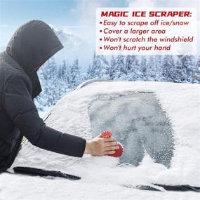 img 3 attached to 🚗 2-Pack Magical Car Ice Scraper with Funnel - Cone Shaped Windshield Snow Scrapers for Car (Red)
