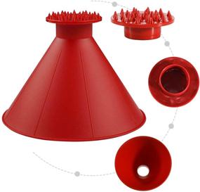 img 1 attached to 🚗 2-Pack Magical Car Ice Scraper with Funnel - Cone Shaped Windshield Snow Scrapers for Car (Red)