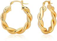 💎 exgox lightweight hypoallergenic twisted earrings - girls' jewelry logo