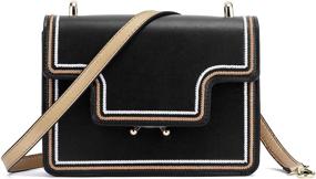 img 3 attached to 💼 Leather Adjustable Strap Shoulder Bag Crossbody Purse Handbag for Women - 43-51 Inch