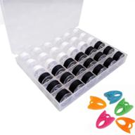 🧵 yeqin 36pcs bobbins and sewing threads set with case - pre-wound standard size for multiple machines: brother, babylock, janome, singer logo