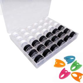 img 4 attached to 🧵 YEQIN 36Pcs Bobbins and Sewing Threads Set with Case - Pre-Wound Standard Size for Multiple Machines: Brother, BabyLock, Janome, Singer