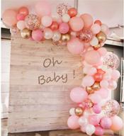 soonlyn rose gold balloons 140 pack: ultimate balloon arch kit for bridal and baby shower party decor – gold & pink confetti with garland logo
