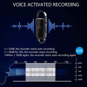 img 1 attached to Binrrio Mini Voice Recorder - 16G HD-Audio Keychain Recording Device with 1200 Hrs Capacity & 28 Hrs Battery Life - Perfect for Lectures, Interviews - Portable & Convenient