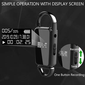 img 3 attached to Binrrio Mini Voice Recorder - 16G HD-Audio Keychain Recording Device with 1200 Hrs Capacity & 28 Hrs Battery Life - Perfect for Lectures, Interviews - Portable & Convenient