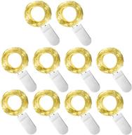 🔋 10 pack battery operated fairy lights with 30 micro leds - ideal for diy party, christmas, wedding, easter decorations (warm white) логотип