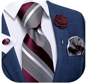 img 4 attached to 🧣 DiBanGu Paisley Handkerchief Necktie Brooch