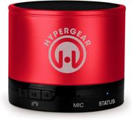 🔊 advanced hypergear miniboom: hd stereo sound & precision bass. bluetooth-enabled speaker (red) streams music and takes calls, hands-free. logo