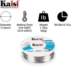 img 3 attached to 🔌 High Quality Lead-Free Solder Wire - 99.3% Sn, 0.7% Cu - 1.7oz (50g) - 1.0mm Diameter