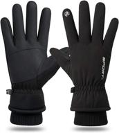 🧤 -20°f winter gloves for men and women: touch screen, windproof, waterproof, anti-slip, warm gloves for hiking, running, driving, cycling - size l логотип