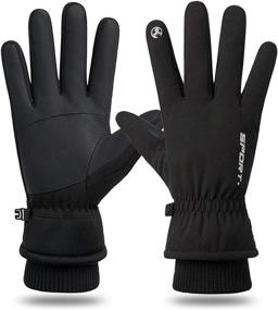 img 4 attached to 🧤 -20°F Winter Gloves for Men and Women: Touch Screen, Windproof, Waterproof, Anti-Slip, Warm Gloves for Hiking, Running, Driving, Cycling - Size L