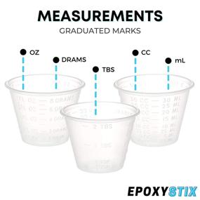 img 2 attached to 500 Pack of Perfect Stix Disposable Graduated Plastic Medicine Cups - 1 oz with Measurements for Mixed Pills, Medication Measuring, Resin Mixing, Mouthwash - Ideal for SEO