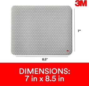 img 3 attached to 🖱️ 3M Precise Mouse Pad with Repositionable Adhesive Back, Optimizes Optical Mouse Precision at High Speeds, 8.5" x 7", Bitmap (MP200PS)