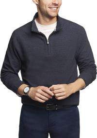 img 3 attached to 👕 Men's Van Heusen Flex Long Sleeve 1/4 Zip Ottoman Solid Shirt