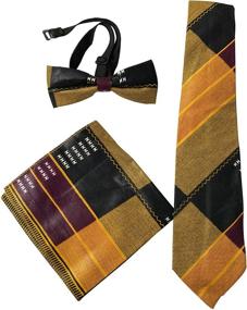 img 1 attached to Kente Tie Set Style African Men's Accessories for Ties, Cummerbunds & Pocket Squares