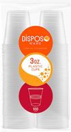 🥤 convenient disposoware 3 oz. disposable plastic cups [100 pack] - perfect for any occasion! логотип