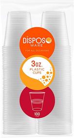 img 3 attached to 🥤 Convenient Disposoware 3 oz. Disposable Plastic Cups [100 Pack] - Perfect for Any Occasion!