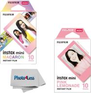 fujifilm instax mini macaron instant film (10 exposures) fujifilm instax mini pink lemonade instant film (10 exposures) logo