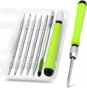 img 4 attached to 🔧 Versatile Mini Screwdriver Set: Precision Magnetic Pocket-Sized Repair Tool Kit with Torx, Phillips, Flat, Pentalobe, Y, and Triwing Bits for PS4, MacBook, Eyeglasses, Electronics, and More
