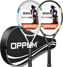 img 4 attached to 🎾 OPPUM 27 inch Pro Tennis Racket: Lightweight Control Racket for Adults, Students & More with Carry Bag Included!