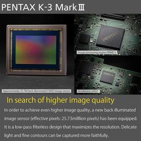 img 1 attached to 📷 Pentax K-3 Mark III Black Camera Body - Flagship APS-C, 12fps, LCD Touch Screen, Weather Resistant Magnesium Alloy Body with 5-Axis Shake Reduction. Enhanced 1.05x Optical Viewfinder for 100% FOV.