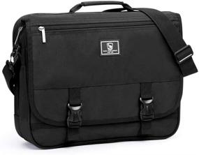 img 4 attached to 👜 OIWAS 14 Inch Laptop Briefcase: Stylish Messenger Bag for Men and Women, Ideal for Business, School, and Travel